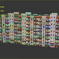 Modern Multi Storey Residential Building With Red And White Exterior Balconies And Windows