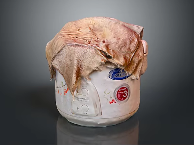 Shuangxi Rice Cooker Covered With Cloth And Adorned With Stickers And Control Buttons 3d model