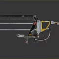 Industrial Mechanical Equipment With Multiple Metal Rods And Yellow Black Components