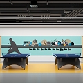 Modern Table Tennis Room Table Tennis Classroom 3d model