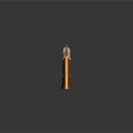 Highly Detailed 3D Rendered Revolver With Wooden Grip And Shiny Metal Barrel