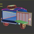 Utility Trailer With Open Side Door Metal Construction And Tire On Top