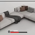 Modern corner sofa multiplayer corner sofa 3d model