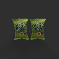 Oishi Onion Rings Snack Packs With Green Packaging And Crispy Texture