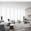 Modern reception area Sales office Reception area 3d model