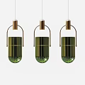 Modern Chandeliers with Geometric Shapes Metal Frames and Glass Elements Design 3d model