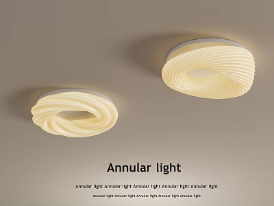 Modern Annular LED Ceiling Lights With Sleek Curved Design For Home Interior Decor 3d model