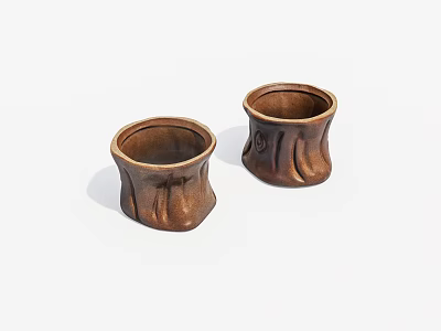 Household Goods Tea Set Tea Cup Old Items 3d model
