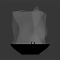 Ramen Bowl With Soft Boiled Egg Ham Slices Noodles In Black Bowl On Grey Background