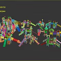 Colorful Children's Playground Equipment Including Slides Climbing Structures And Swings For Outdoor Use