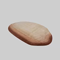 Natural Square Rug With Wooden Texture And Brown Gradient Layer Design