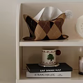 Christmas Themed Decorative Ornament Set With Tree Shelf Tray Plate And Magazine