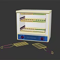 Electric Countertop Oven With Two Tiered Racks Heating Elements Transparent Door And Grill Accessories