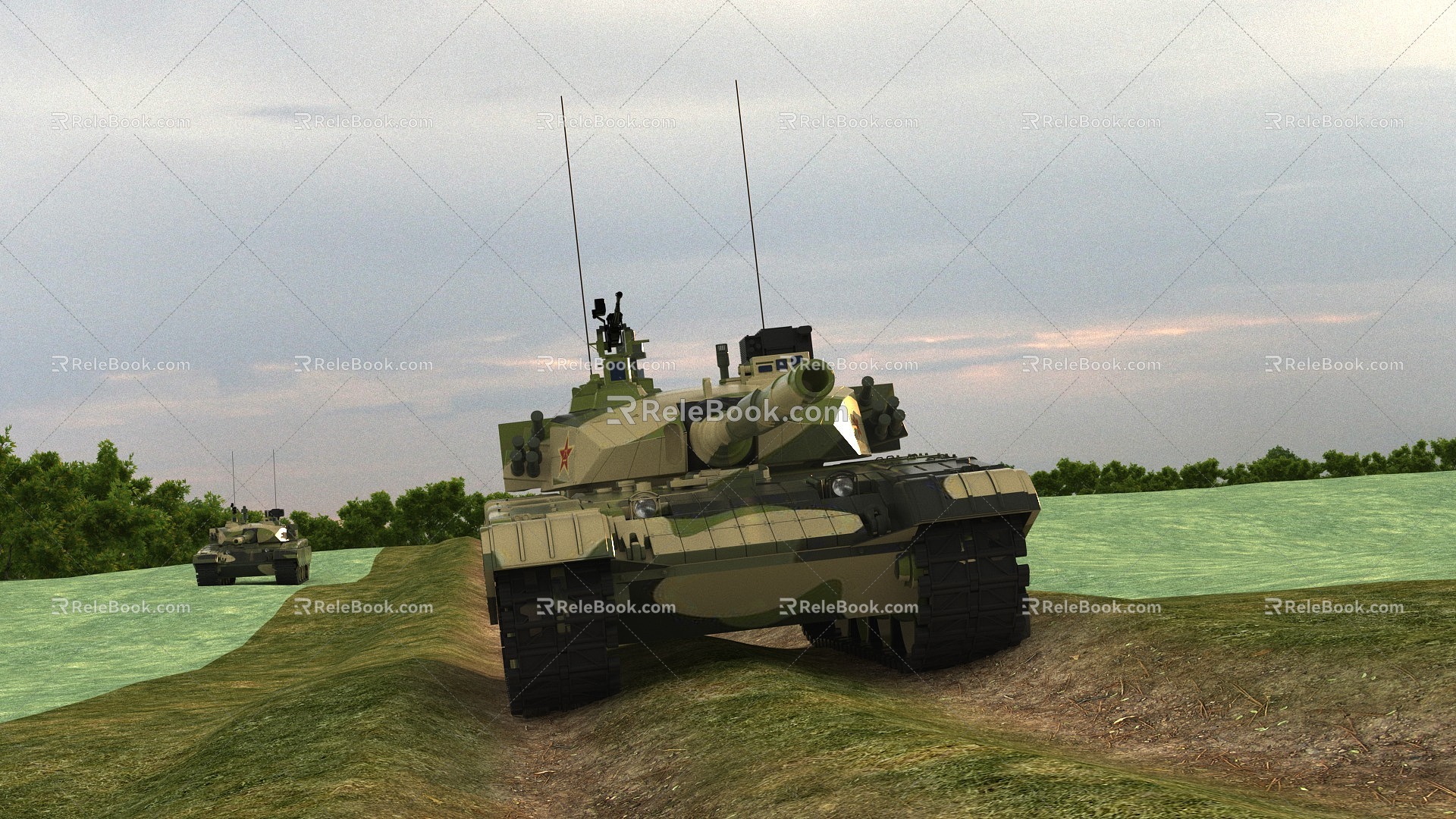 Tank Animation Scene Tank Track Animation Meadow Wasteland Snowland Woods Military Animation Battle Scene War Animation Armored Vehicle Animation 3d model