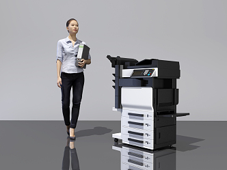 Modern printer printing equipment 3d model