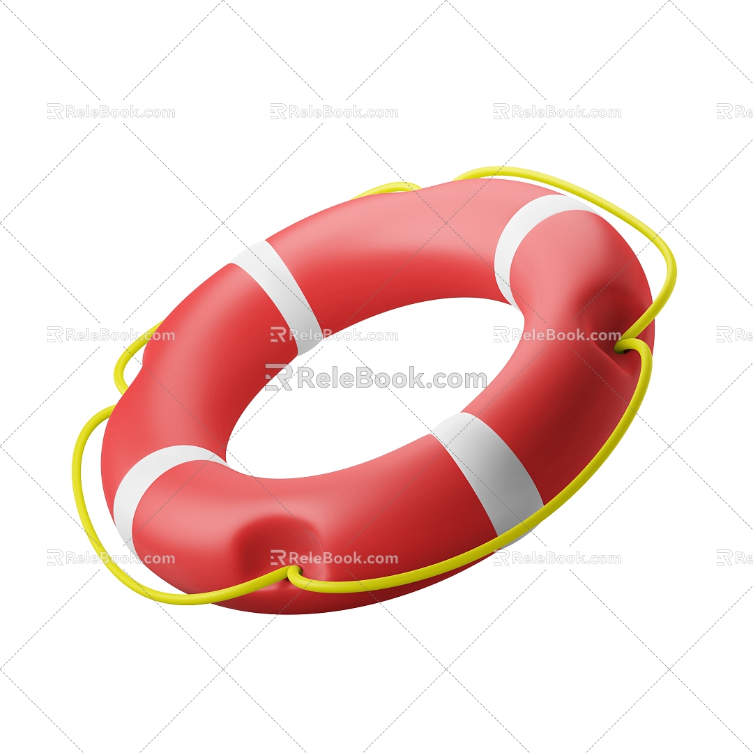 modern life buoy swimming ring life-saving tool 3d model