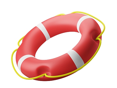 modern life buoy swimming ring life-saving tool 3d model