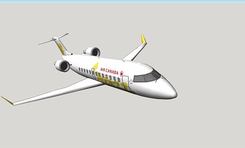 modern aircraft 3d model