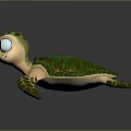 turtle cartoon turtle snapping turtle chickpea reptile cold-blooded animal reptile 3d model