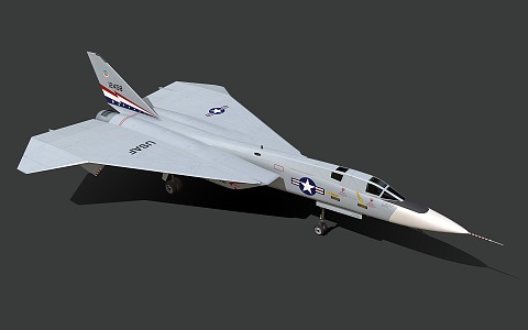 Modern Fighter XF108 Interceptor Jet Fighter 3d model