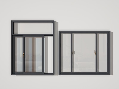 modern sliding window 3d model