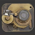 Retro microscope compound microscope magnifying glass experimental equipment 3d model