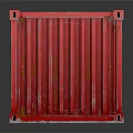 Heavy Duty Red Metal Shipping Container As Logistics Transport Storage Equipment