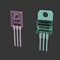 Transistor Semiconductor Radio Transistor Library 3d model