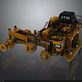 CASE Yellow Heavy Duty Motor Grader With Cab Large Blade And Wheels