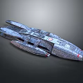 Futuristic Interstellar Spacecraft With Detailed Exterior Design For Cosmic Exploration