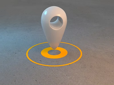 Icon anchor point marker stereoscopic 3D model 3d model