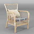 Rattan Single Sofa In Various Stylish Designs With Comfortable Cushions For Home Decor