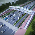 Modern Overpass Overpass 3d model