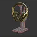Sleek Headphones On Stand With RGB Lighting And Modern Design Features