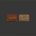 Two Traditional Wooden Boxes With Different Wood Tones Carved Lids And Base Stands