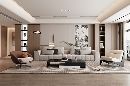 modern living room 3d model