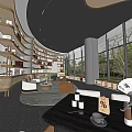 Sales office Modern reception area 3d model