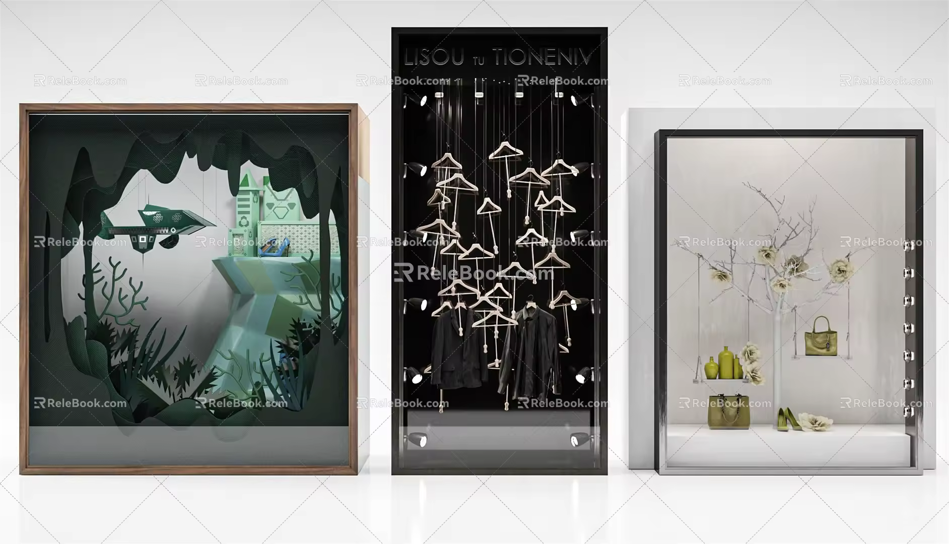 Modern Window Shop 3d model