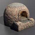 Ancient Traditional Brick Stone Oven With Dome Structure And Freshly Baked Bread On Side