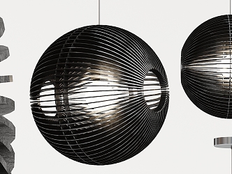 Modern chandelier spherical chandelier 3d model