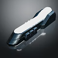 Sleek Modern Train Design With Aerodynamic Shape And Glossy White Black Exterior
