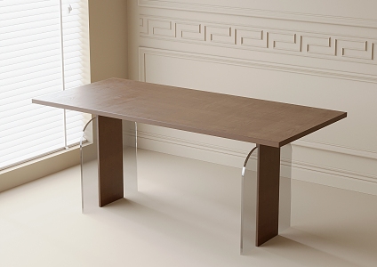 Modern Desk Dining Table 3d model