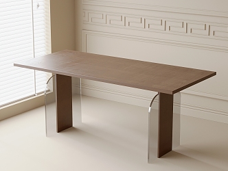 Modern Desk Dining Table 3d model