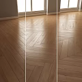 Elegant Natural Wood Flooring Featuring Herringbone Parquet Pattern And Smooth Surface Texture
