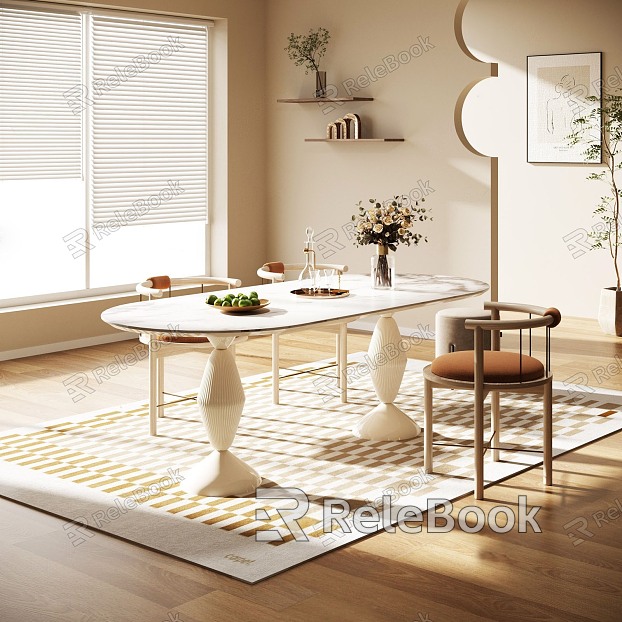 Modern Dining Table and Chair Combination Dining Table and Chair model