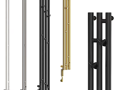Modern Bathroom Cabinet Rack With Black Gold Silver Metal Frames And Minimalist Storage Design 3d model