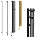 Modern Bathroom Cabinet Rack With Black Gold Silver Metal Frames And Minimalist Storage Design