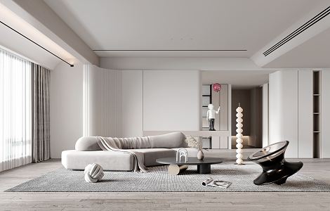 modern living room 3d model