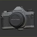 PENTAX Vintage Electronic Camera With Silver Body And Classic Lens Design