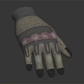 Gray and Black Everyday Use Gloves with Pink Accents Breathable Synthetic Material Design